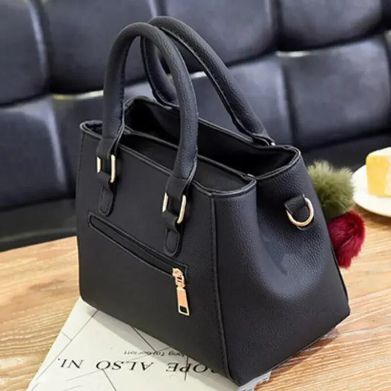 Leather Ladies Handbags Women Vintage Purse Plush Tassel