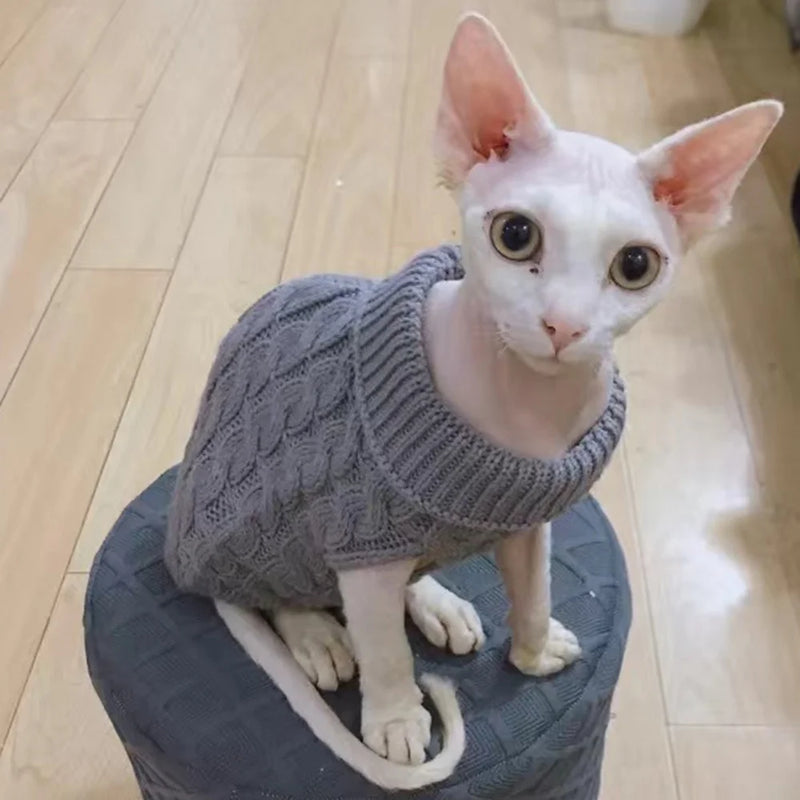 Cat Sweater Winter Pet Clothes