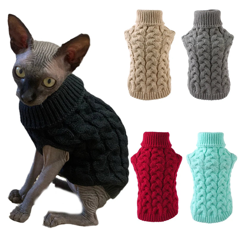 Cat Sweater Winter Pet Clothes