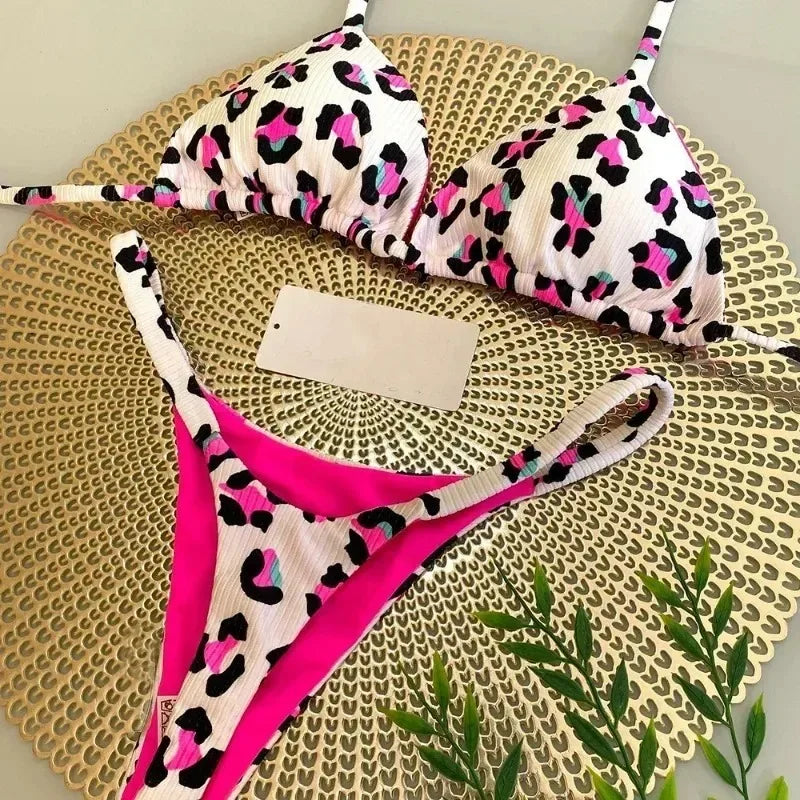 Swimwear Women Leopard Print Bikini