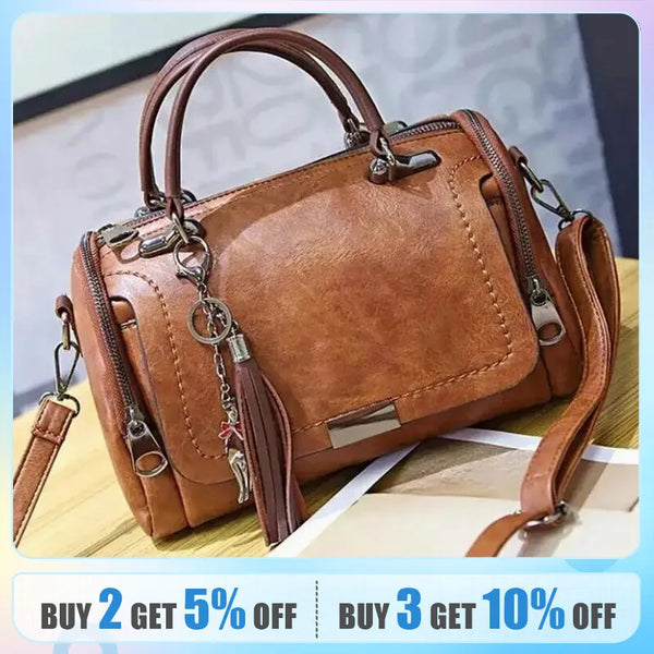 Fashion Zipper Crossbody Bag With Removable Strap