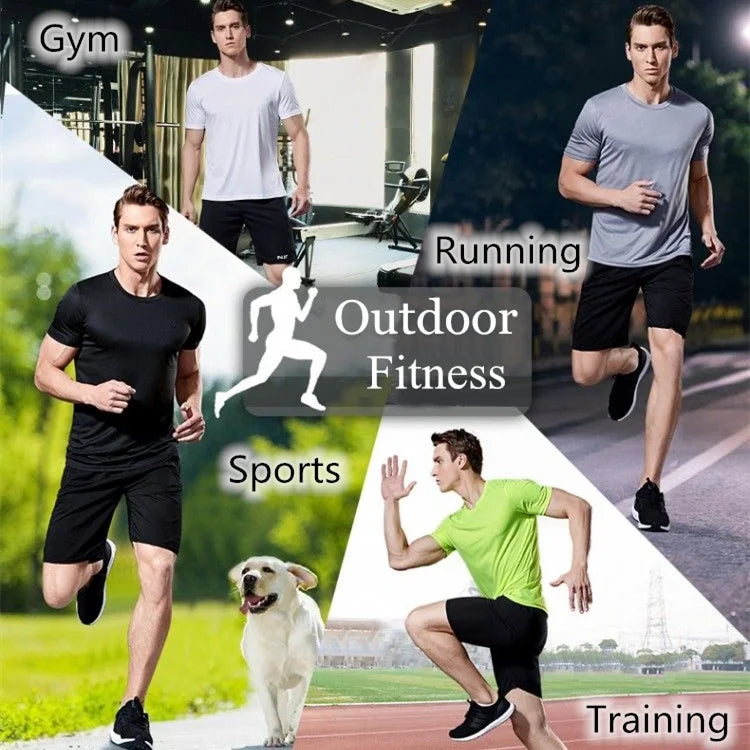 Men's Quick Dry Short Sleeve Gym Running Moisture